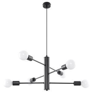 Candelabro duomo 6 negro acero 60x85x60cm