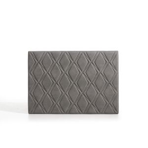 Cabecero rubí para cama de 110 de tela gris 115x115x8. Matris
