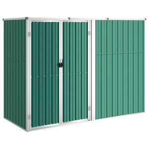vidaXL cobertizo herramientas jardín acero galvanizado 225x89x161