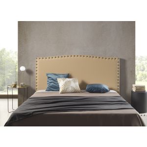 Cabecero ambar de 135 de polipiel camel 154x115x8.