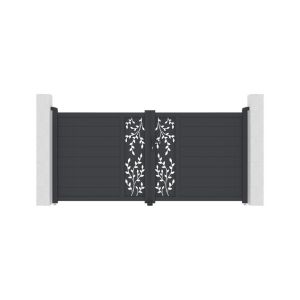 Puerta batiente motorizada folya 3m, 140cm de altura + motor bunker b500