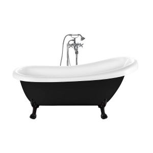 Bañera con patas richmond negra  171 cm patas león negras