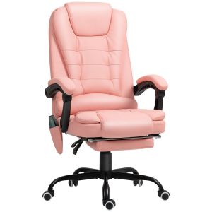 Silla de masaje 67x79x121 cm pu color rosa vinsetto