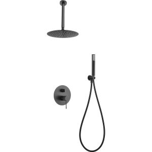 Imex - columna ducha empotrada con grifo black gun serie top