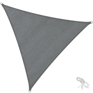 Toldo de polietileno triangular protección uv, 6 x 6 x 6 m, gris