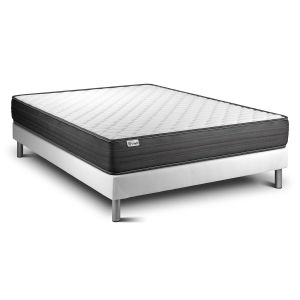 Conjunto vitalpower 140 x 190 cm somier kit blanco