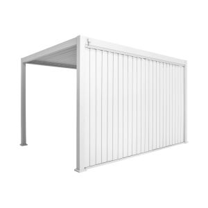 Pérgola bioclimática 3x4m de aluminio + 1 panel vertical de 4m, triomphe