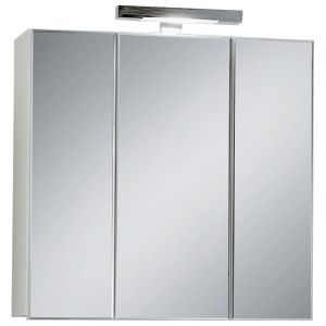 Fmd armario de baño con espejo blanco 70x19x67,6 cm