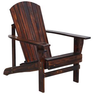 Adirondack silla para jardín madera de abeto color marrón 72.5x97x93 cm