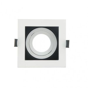 Empotrable orientable batu cuadrado blanco/negro 3,5x10x10 cm corte 9x9 cm