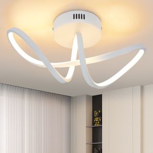 Nettlife plafón LED moderno salón negro 12w interior 3000k LED