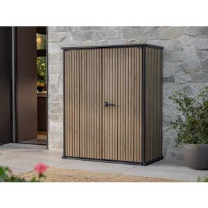 Armario caseta resina jardin signature vertical alto keter marron