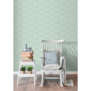 Papel pintado tnt liso con textura lienzo verde