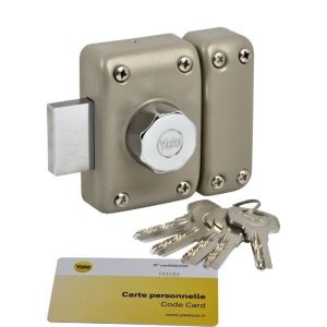 Cerradura yale yv26bt-40 - 6 pines - 23mm - 5 llaves reversibles - beige