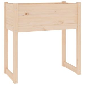 vidaXL jardinera de madera maciza de pino 78x40x81 cm