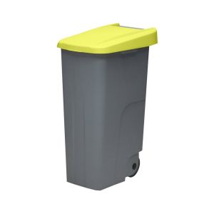 85 l - tapa cerrada | amarillo | contenedor de basura denox  65, 85 y 110