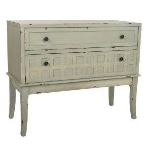 Cómoda recibidor de madera verde 88x38x72