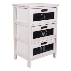Cajónera de madera blanca 40x29x58