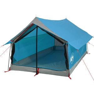 vidaXL tienda de campaña para 2 personas impermeable azul