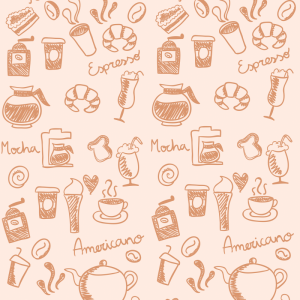 Papel pintado cafetería rosa 60cm por 300cm