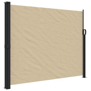 vidaXL toldo lateral retráctil beige 160x500 cm