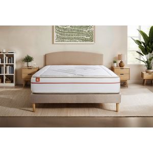 Colchón blanco con espuma viscoelástica 90 x 190
