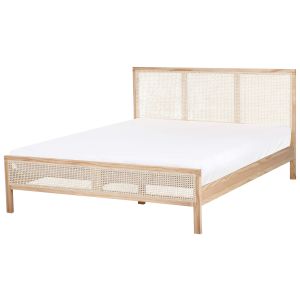 Cama madera de pino salernas 160 x 200 cm marrón claro