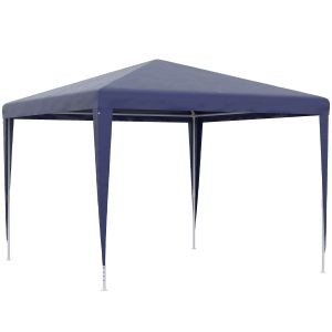 Carpa de jardín 293x293x252 cm metal, pe bicolor Outsunny
