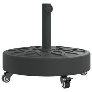 vidaXL base sombrilla redonda ruedas para mástiles ø38 / 48 mm 27 kg