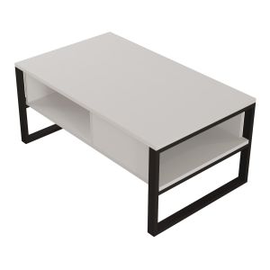 Mesa de centro laukaa 100x60x45 cm - blanco [en.casa]