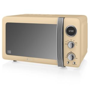Retro microondas digital 20l,  swan sm22030cneu crema 800w