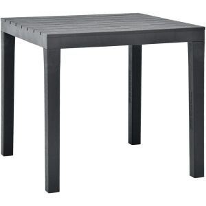Mesa cuadrada de jardin color: negro 78x78x72cm modelo: bali ipae