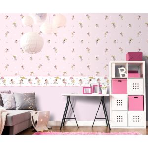 Papel pintado bailarinas rosa