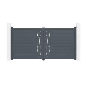 Pack puerta batiente automática life 3,5m h.180cm + motor hicker b200