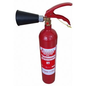 FERRETELIX® Extintor de 2kg de co2  con soporte de pared y difusor