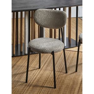 Silla maui rizo suave topo 45x45x85 cms