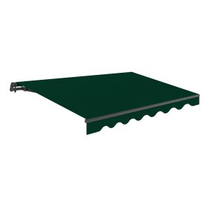 Toldo manual retráctil 4x2,5 verde poliéster