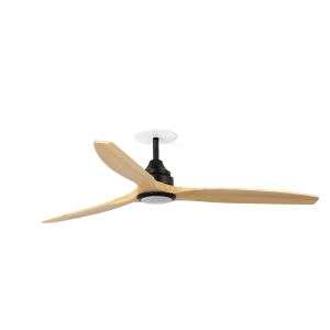 Ventilador de techo empotrable negro de pino ø1520 con LED y control tuya
