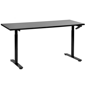 Escritorio de altura regulable manual destinas 160 cm 72 cm negro