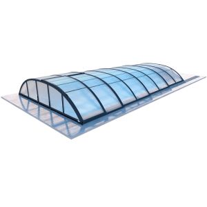Cubierta para piscinas - 7.43x3.5 m - policarbonato celular de 8 mm