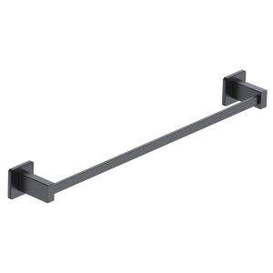 Imex - toallero para baño sin taladro 40cm negro serie technic