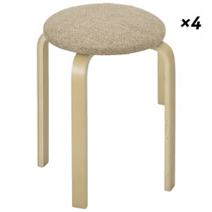Taburetes apilable 40x40x45 cm madera contrachapada de abedul color verde