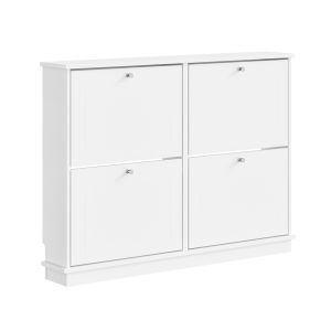 Sobuy armario para zapatos con 4 puertas abatibles blanco