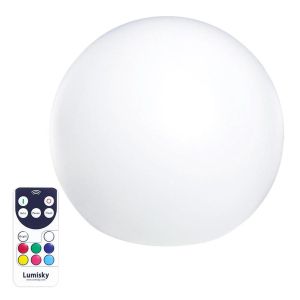 Bola de luz LED flotante e inalámbrica, multicolor d50cm bobby c50