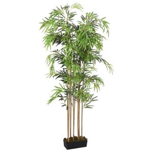 vidaXL árbol de bambú artificial con 500 hojas verde 80 cm