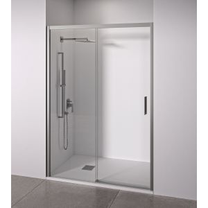 Mampara de ducha frontal plata 135-140 cm acceso derecha bellobath