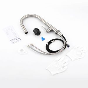 Grifo de cocina de acero inoxidable con rociador extraíble - mezclador de c