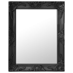 vidaXL espejo de pared estilo barroco negro 50x60 cm