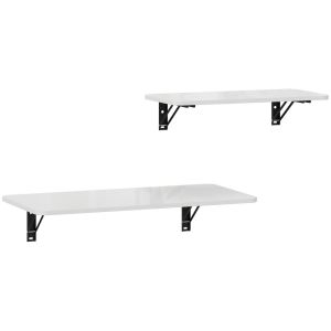 Mesas plegables pared 80x40x16.5 cm mdf color blanco Homcom, hogar - cocina