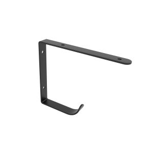 Soporte de balda rei 1077 | 20x145x180 mm | negro poro | hierro
